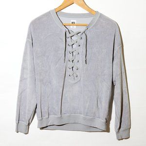 NSF Long sleeve lace up sweatshirt